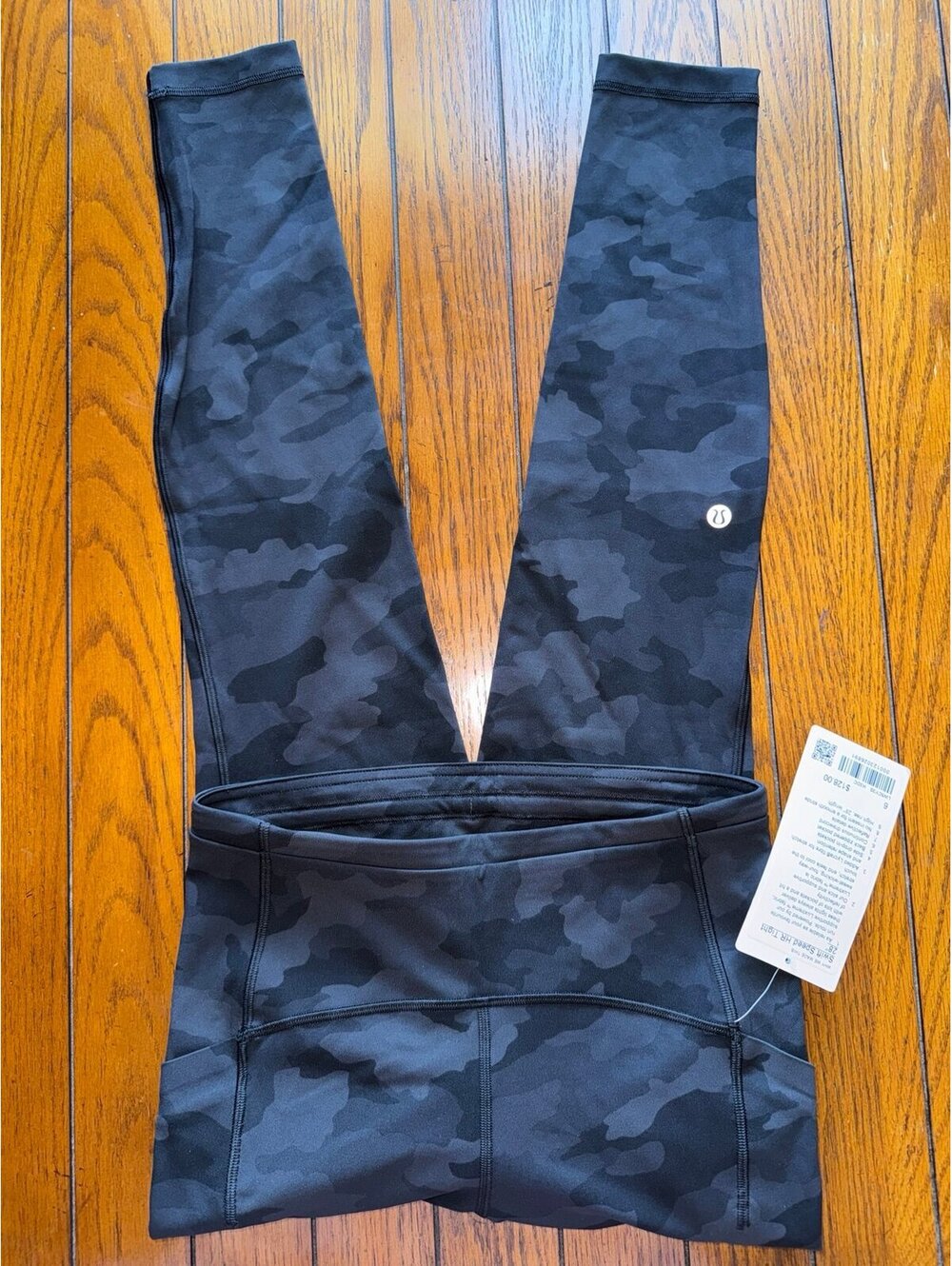 Lululemon Speed Speed High Rise 28” With Pockets Heritage Camo Black Size 6 NWT